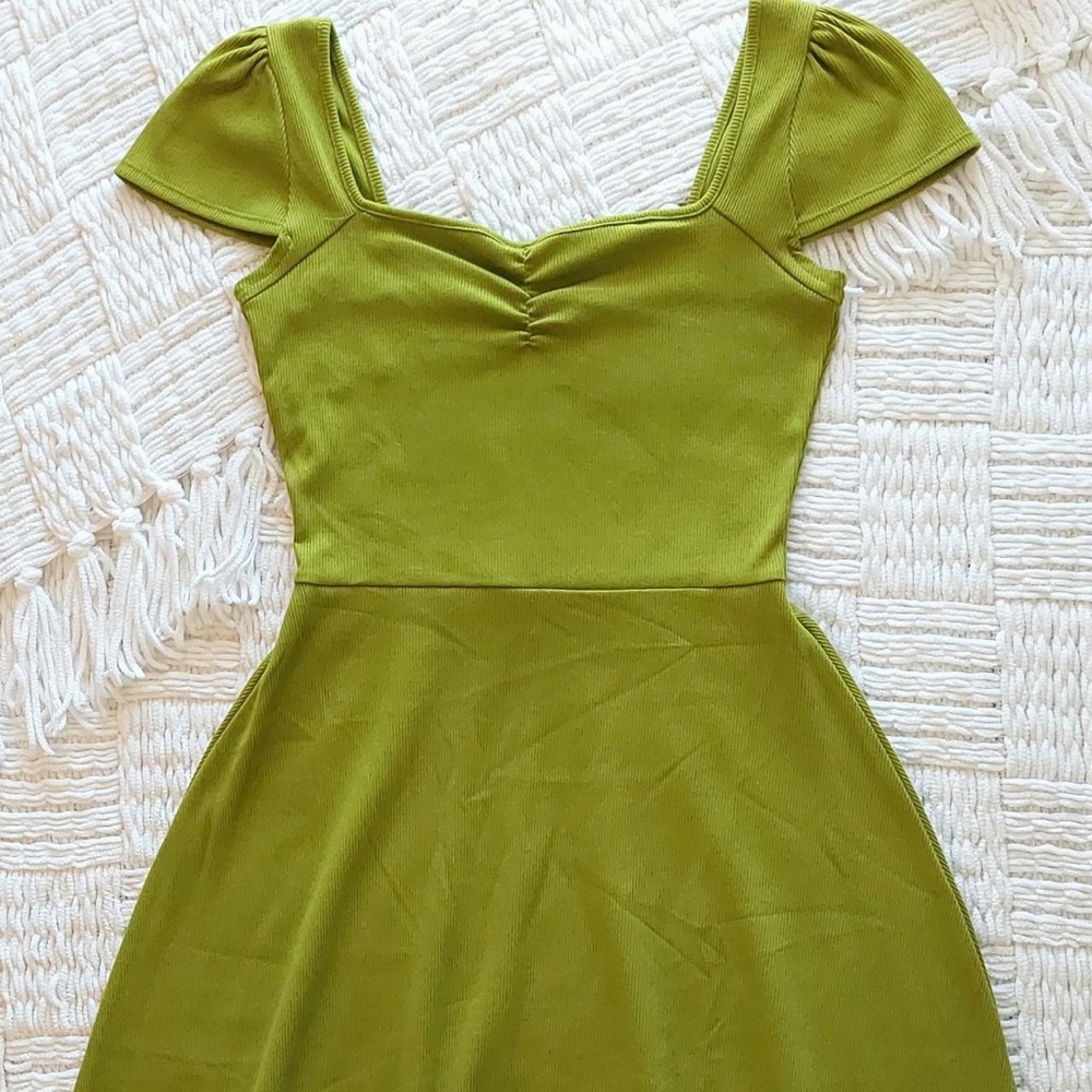 Wild Fable Green Flutter Sleeve Mini Dress